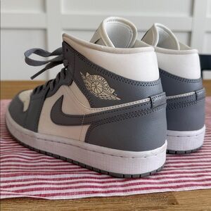 Air Jordan White and Gray High Top Sneakers!